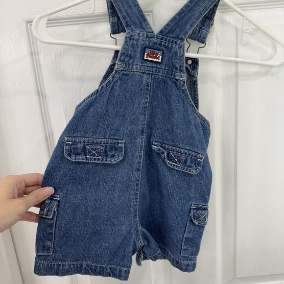 Vintage Jeans Wear Denim Childrens Overalls w Embroidered Helicopters 12 Months - Picture 7 of 10